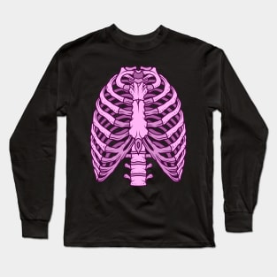 Rib Cage (Pink) Long Sleeve T-Shirt